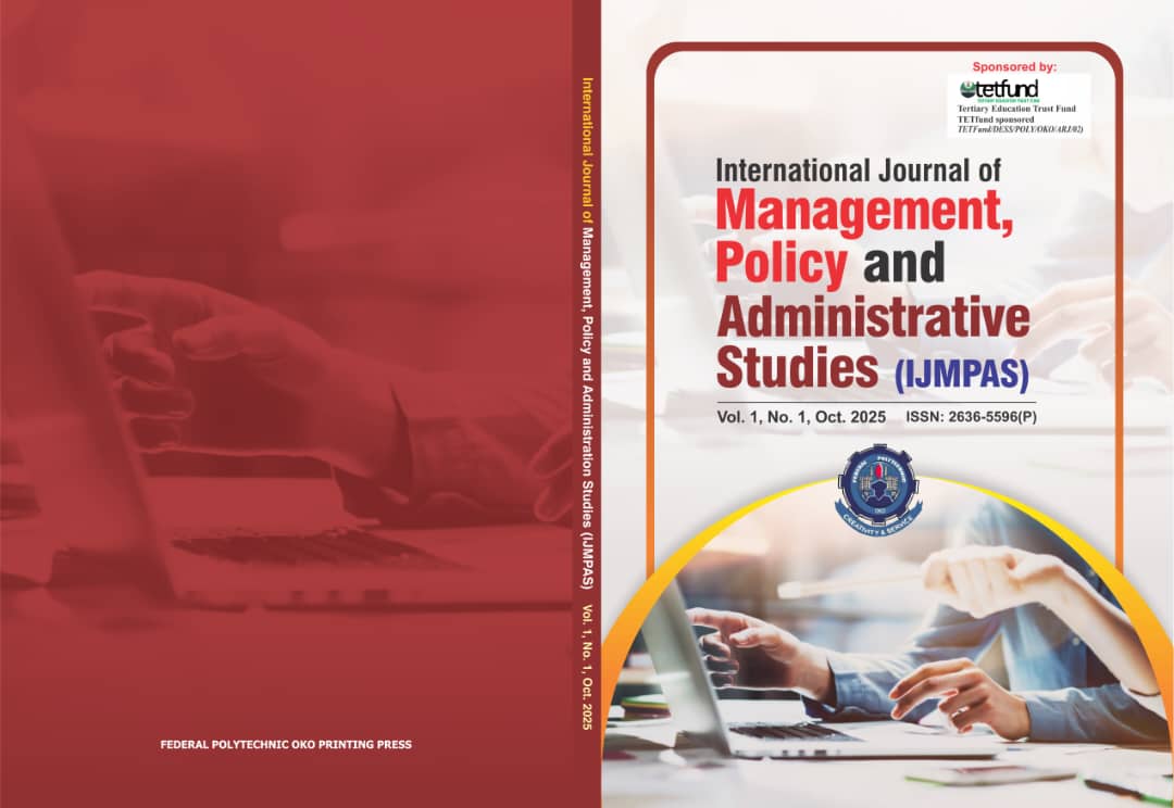 					View Vol. 1 No. 1 (2025): The International Journal of Management, Policy and Administrative Studies (IJMPAS)
				